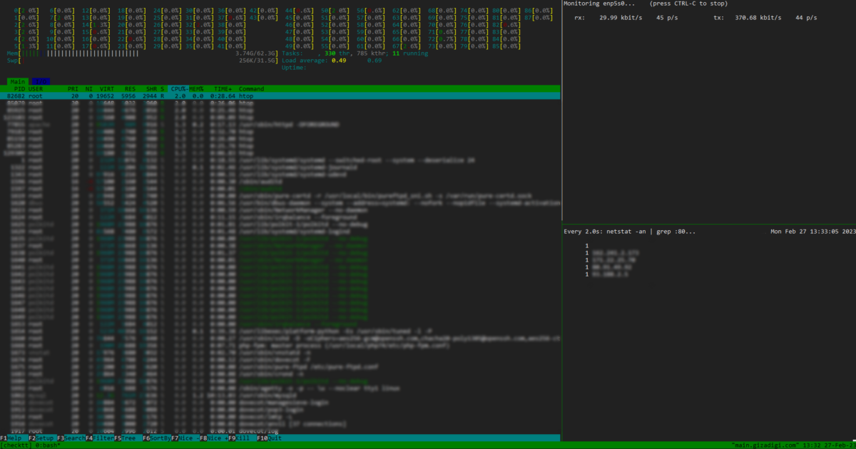 Chay 3 cau lenh Powershell tren cung 1 cua so image I4PJ 73I7 - Giza Network - Gizadigi