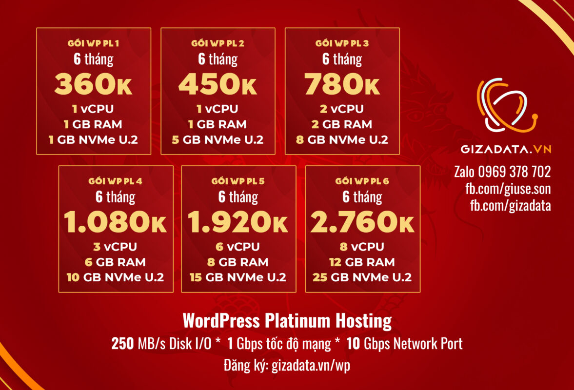 bung nac website va wordpress platinum hosting 2coM d0v7 - Giza Network - Gizadigi